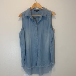 Velvet Heart Tencel Denim Top With Fringe Bottom